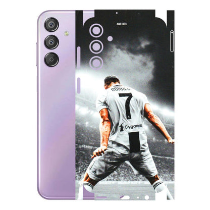 Samsung M/F/Note/Flip and C Phone Skins (All Models) - Ronaldo CR7 Crazy - 3D Embossed Finish (L-44) Samsung Galaxy F15 (5G)