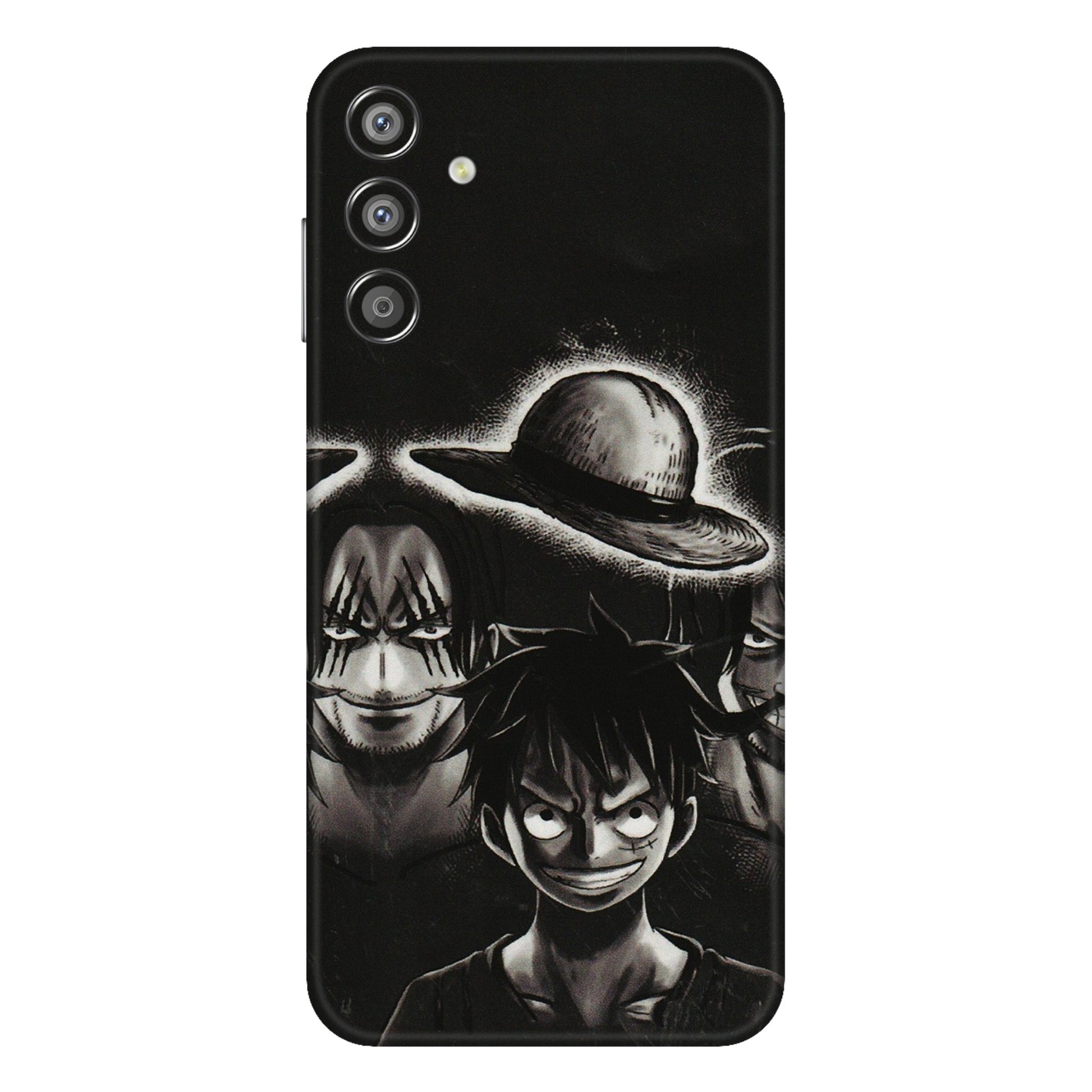 Samsung M/F/Note/Flip and C Phone Skins (All Models) - Black Luffy Hat - 3D Embossed Finish (L-57) Samsung Galaxy F15 (5G)