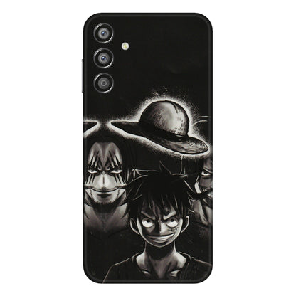Samsung M/F/Note/Flip and C Phone Skins (All Models) - Black Luffy Hat - 3D Embossed Finish (L-57) Samsung Galaxy F15 (5G)