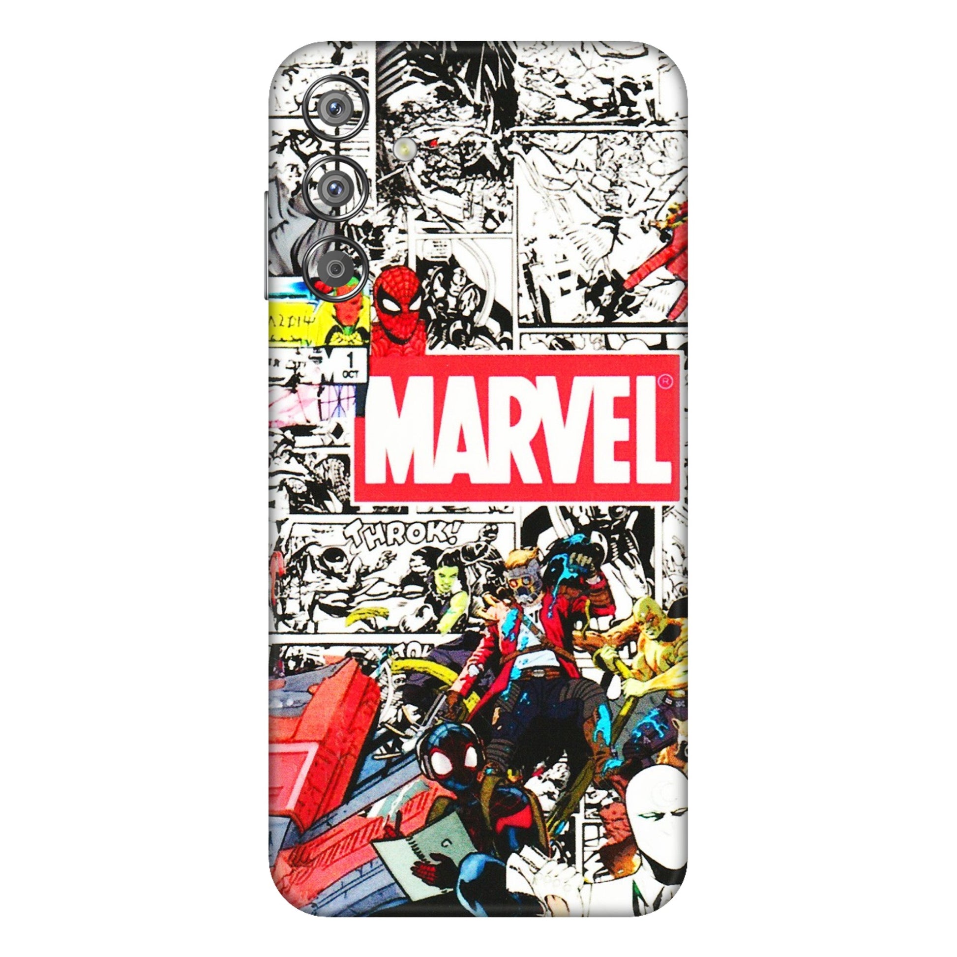 Samsung M/F/Note/Flip and C Phone Skins (All Models) - Marvel Colorful Comic - 3D Embossed Finish (L-64) Samsung Galaxy F15 (5G)