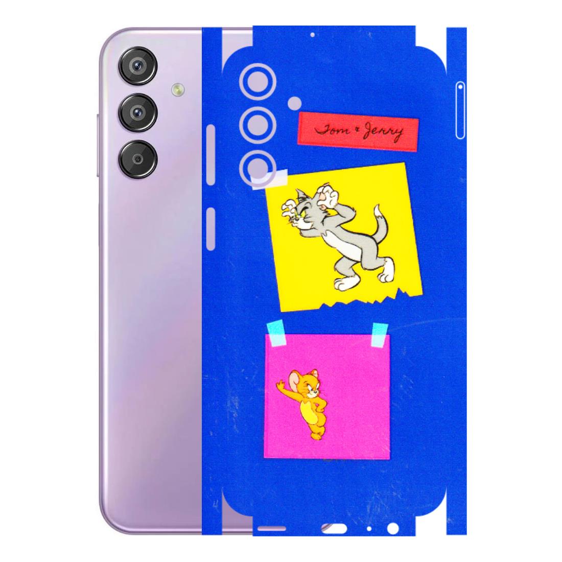 Samsung M/F/Note/Flip and C Phone Skins (All Models) - Tom N Jerry Sticky Notes - 3D Embossed Finish (L-88) Samsung Galaxy F15 (5G)