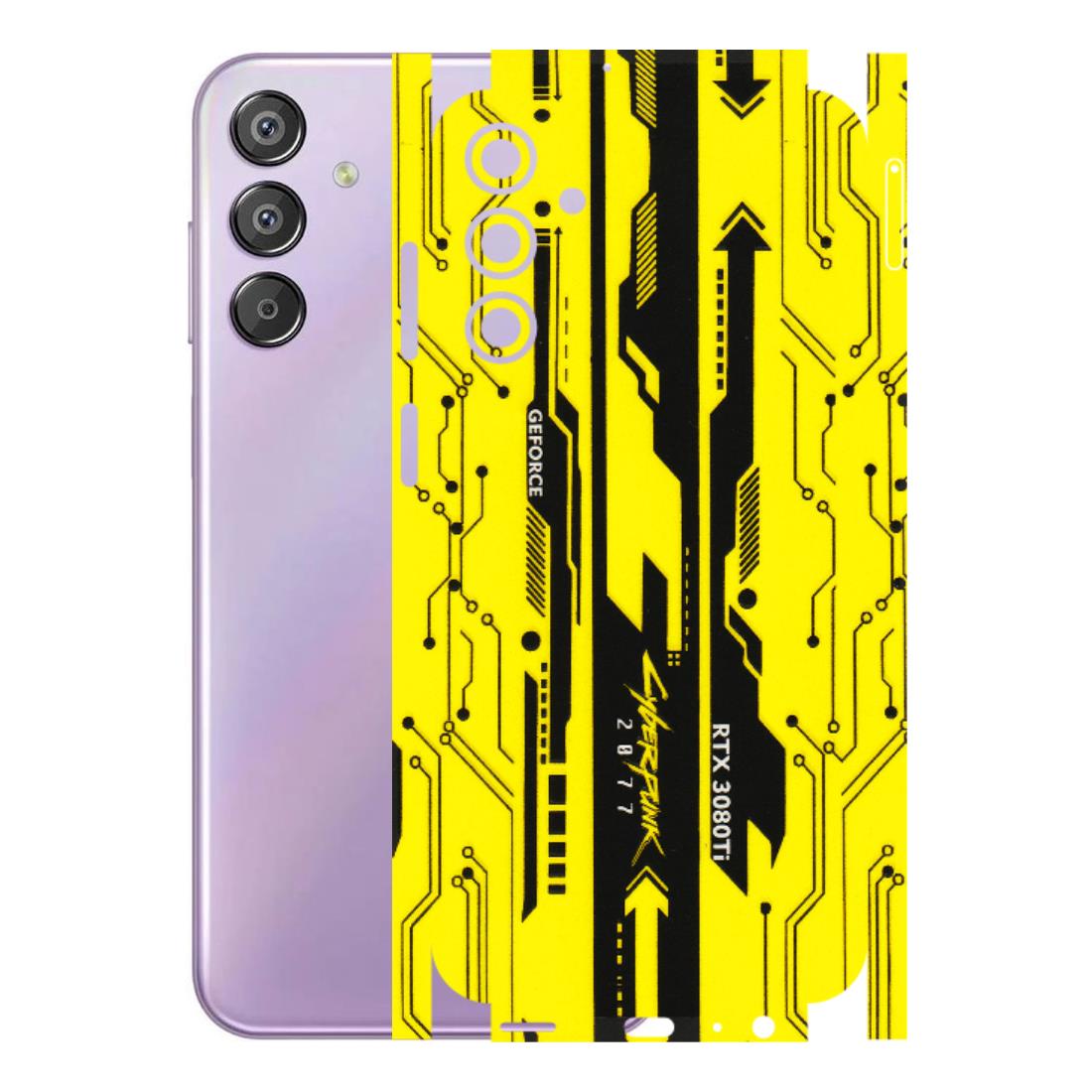 Samsung M/F/Note/Flip and C Phone Skins (All Models) - Yellow Cyberpunk - 3D Embossed Finish (L-93) Samsung Galaxy F15 (5G)