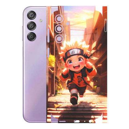 Samsung M/F/Note/Flip and C Phone Skins (All Models) - Naruto Cute Toon Running - Matte Finish (M-04) Samsung Galaxy F15 (5G)