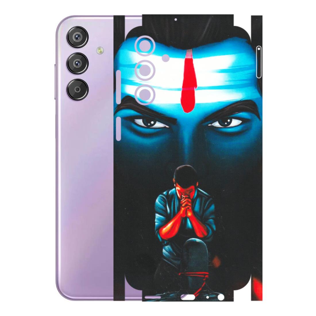 Samsung M/F/Note/Flip and C Phone Skins (All Models) - Mahakal Bhakt - Matte Finish (M-112) Samsung Galaxy F15 (5G)