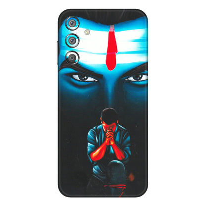 Samsung M/F/Note/Flip and C Phone Skins (All Models) - Mahakal Bhakt - Matte Finish (M-112) Samsung Galaxy F15 (5G)