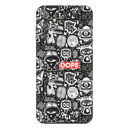 Samsung M/F/Note/Flip and C Phone Skins (All Models) - Dope Stay Classy Black Doodles - Matte Finish (M-126) Samsung Galaxy F15 (5G)