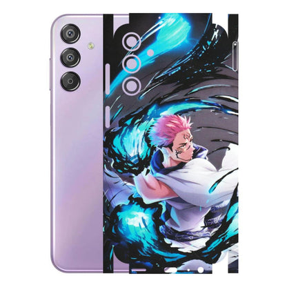 Samsung M/F/Note/Flip and C Phone Skins (All Models) - New Jujutsu Kaisen Grey Blue Anime - Matte Finish (M-127) Samsung Galaxy F15 (5G)