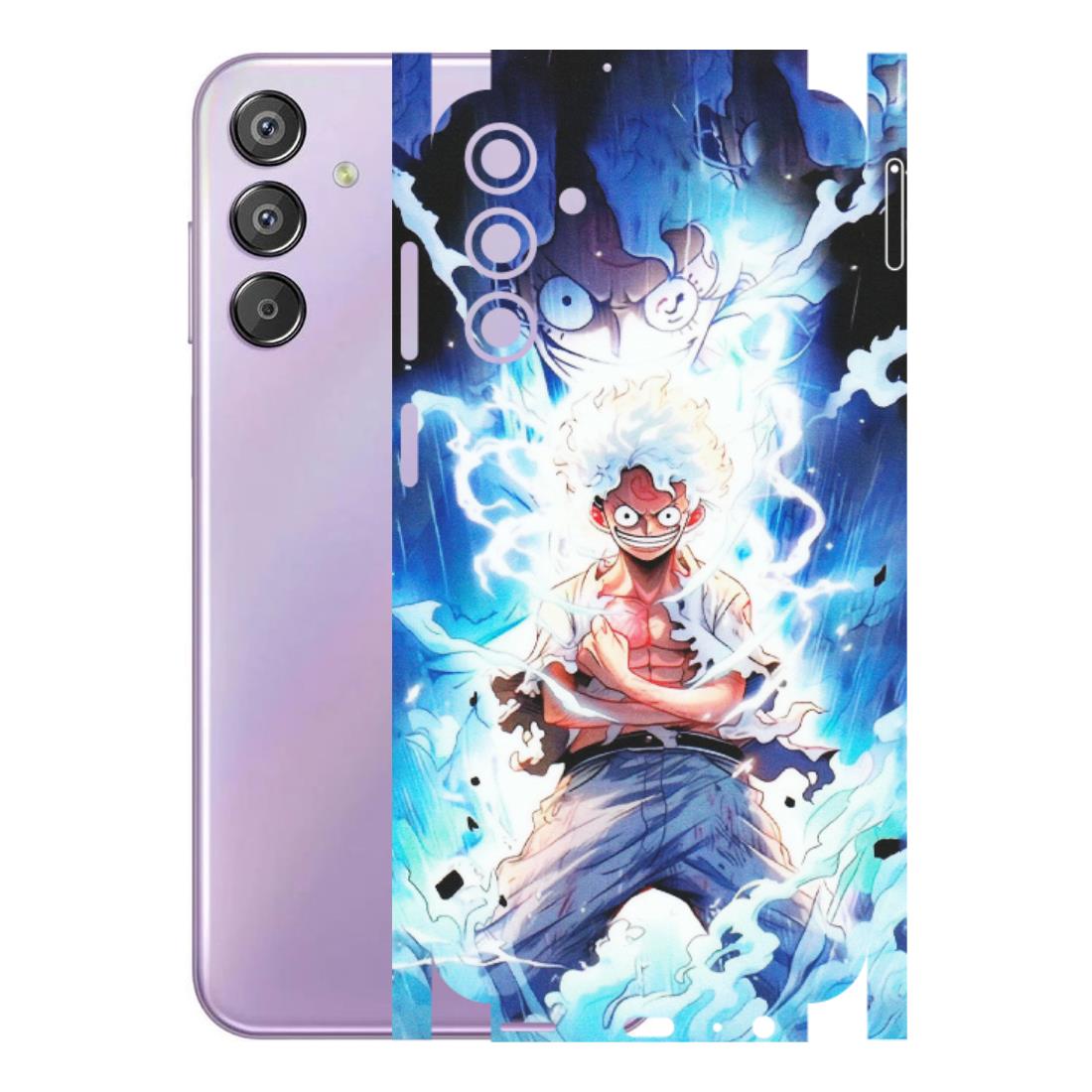 Samsung M/F/Note/Flip and C Phone Skins (All Models) - Blue Thunder Luffy Anime - Matte Finish (M-132) Samsung Galaxy F15 (5G)