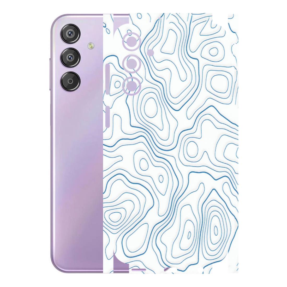 Samsung M/F/Note/Flip and C Phone Skins (All Models) - Blue And White Swirls - Matte Finish (M-139) Samsung Galaxy F15 (5G)