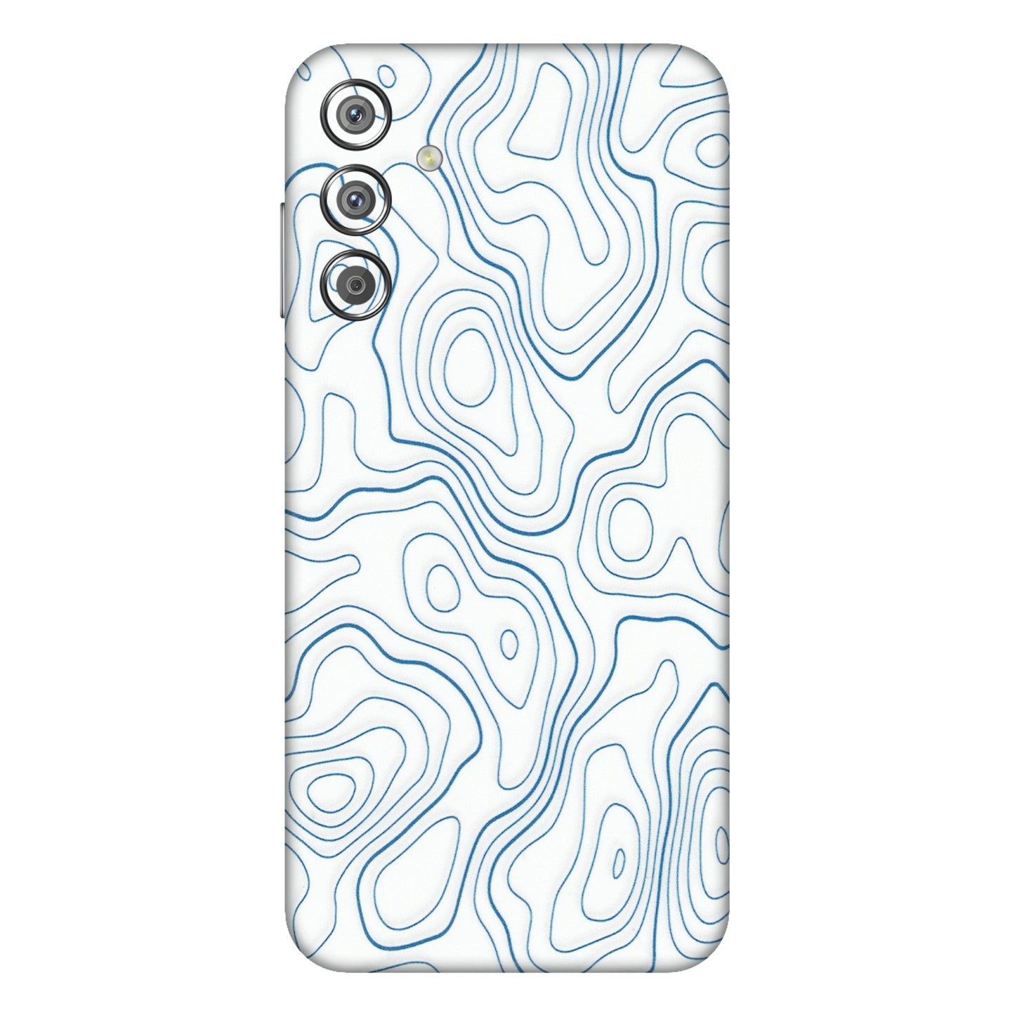 Samsung M/F/Note/Flip and C Phone Skins (All Models) - Blue And White Swirls - Matte Finish (M-139) Samsung Galaxy F15 (5G)