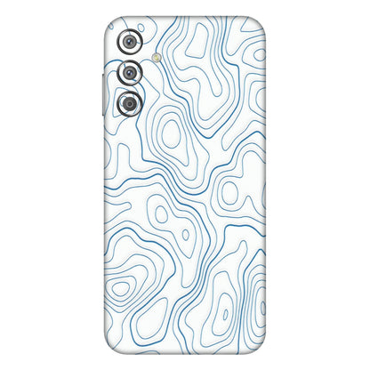 Samsung M/F/Note/Flip and C Phone Skins (All Models) - Blue And White Swirls - Matte Finish (M-139) Samsung Galaxy F15 (5G)