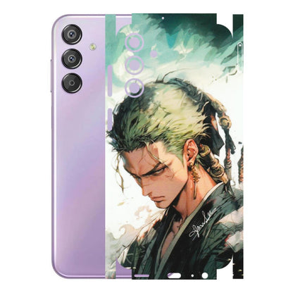 Samsung M/F/Note/Flip and C Phone Skins (All Models) - New Roronoa Zoro One Picece Anime - Matte Finish (M-140) Samsung Galaxy F15 (5G)