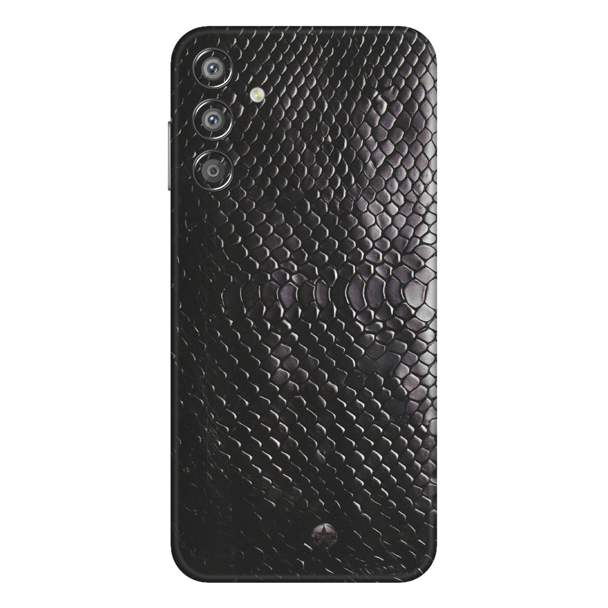 Samsung M/F/Note/Flip and C Phone Skins (All Models) - Black Snack Leather - Matte Finish (M-147) Samsung Galaxy F15 (5G)