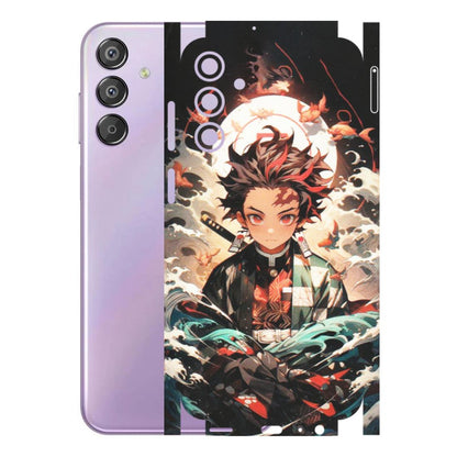 Samsung M/F/Note/Flip and C Phone Skins (All Models) - Tanjiro Demon Slayer Anime - Matte Finish (M-158) Samsung Galaxy F15 (5G)