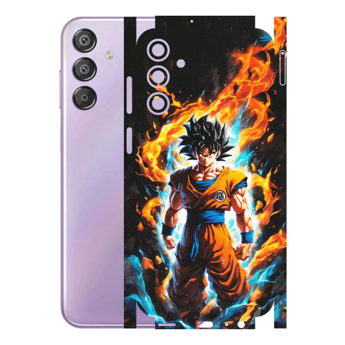 Samsung M/F/Note/Flip and C Phone Skins (All Models) - Goku Transformation Anime - Matte Finish (M-159) Samsung Galaxy F15 (5G)
