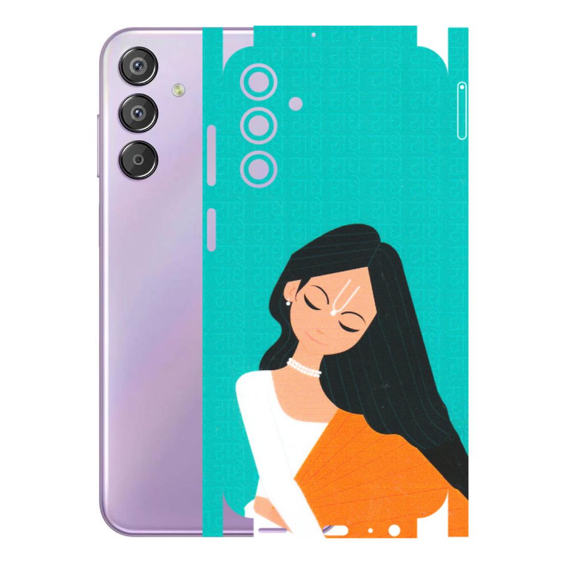 Samsung M/F/Note/Flip and C Phone Skins (All Models) - Radhe Radhe With Hindu Symbol - Matte Finish (M-164) Samsung Galaxy F15 (5G)