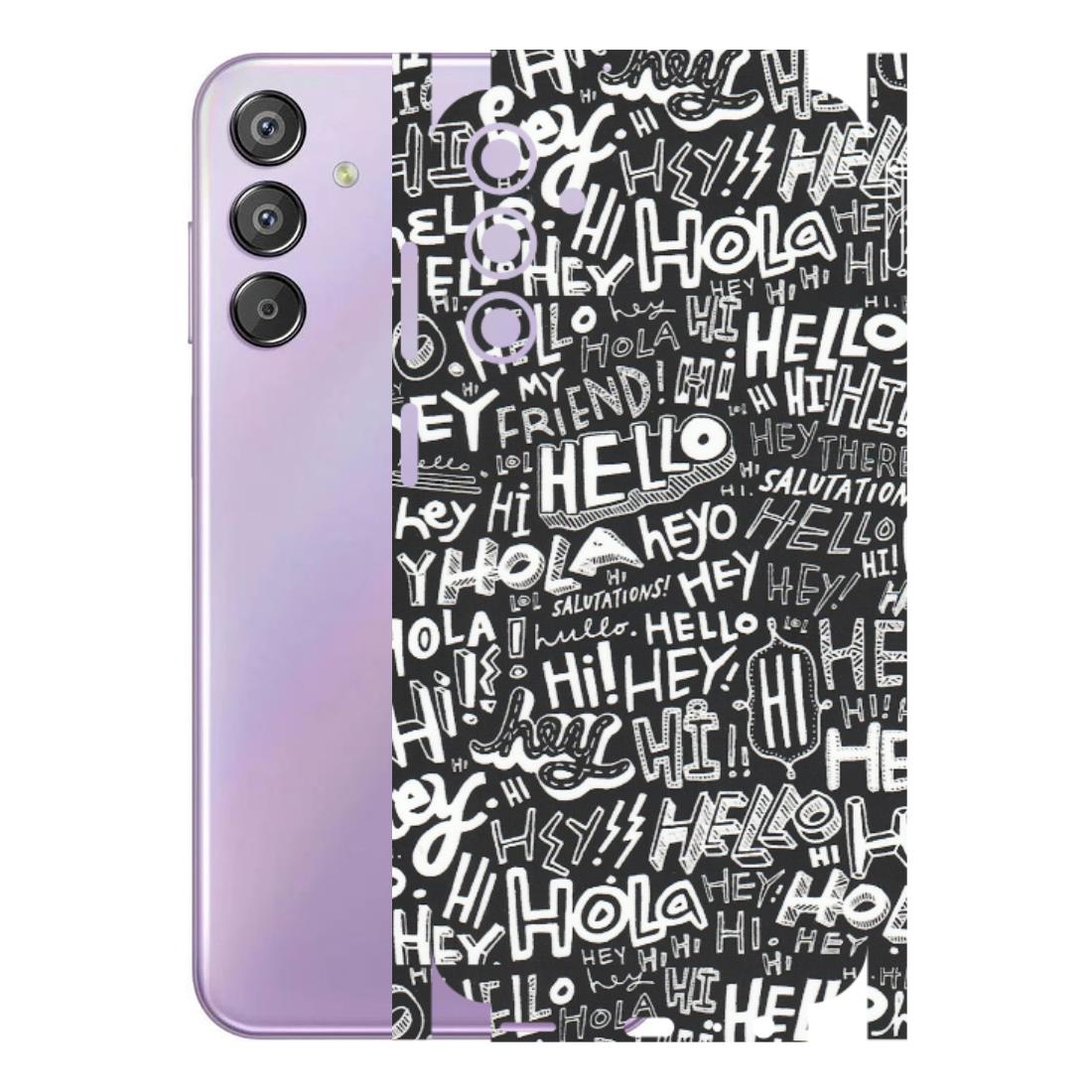 Samsung M/F/Note/Flip and C Phone Skins (All Models) - Hi Hello Doodles - Matte Finish (M-25) Samsung Galaxy F15 (5G)
