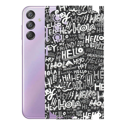 Samsung M/F/Note/Flip and C Phone Skins (All Models) - Hi Hello Doodles - Matte Finish (M-25) Samsung Galaxy F15 (5G)