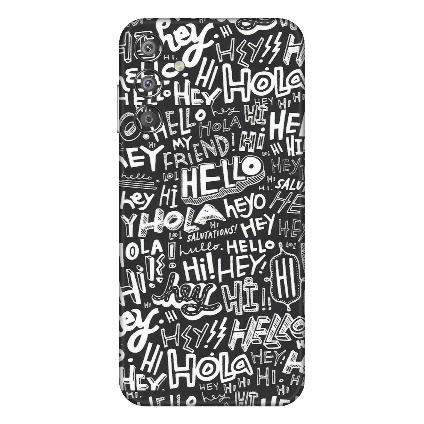Samsung M/F/Note/Flip and C Phone Skins (All Models) - Hi Hello Doodles - Matte Finish (M-25) Samsung Galaxy F15 (5G)