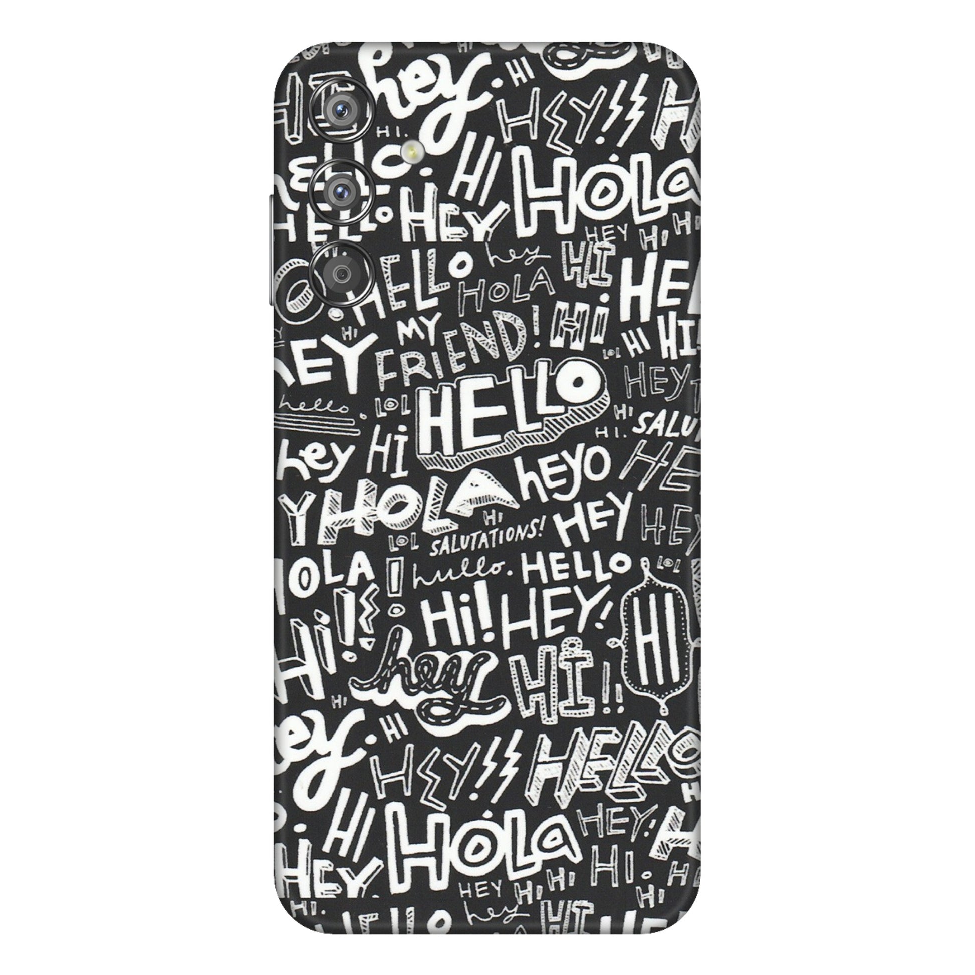 Samsung M/F/Note/Flip and C Phone Skins (All Models) - Hi Hello Doodles - Matte Finish (M-25) Samsung Galaxy F15 (5G)