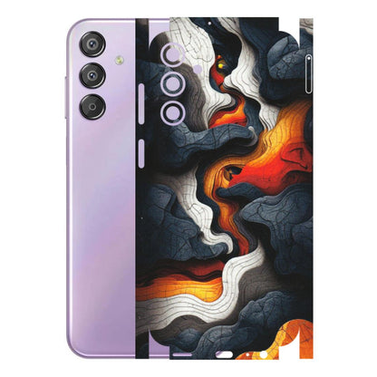 Samsung M/F/Note/Flip and C Phone Skins (All Models) - Abstract Volcanic Layers - Matte Finish (M-52) Samsung Galaxy F15 (5G)