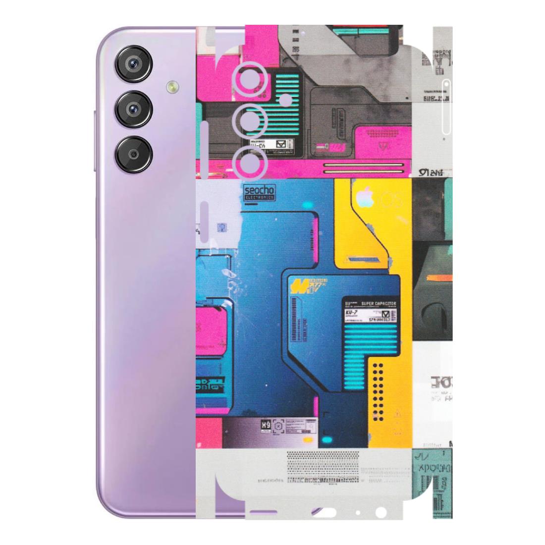 Samsung M/F/Note/Flip and C Phone Skins (All Models) - Colourfull Motherboard Internals - Matte Finish (M-55) Samsung Galaxy F15 (5G)