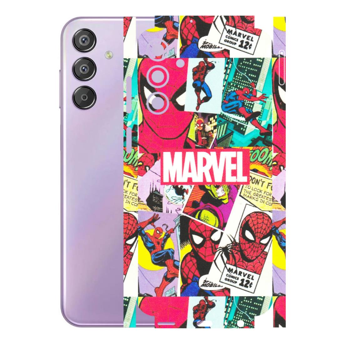 Samsung M/F/Note/Flip and C Phone Skins (All Models) - Marvel Comic Spiderman Grafitti - Matte Finish (M-72) Samsung Galaxy F15 (5G)