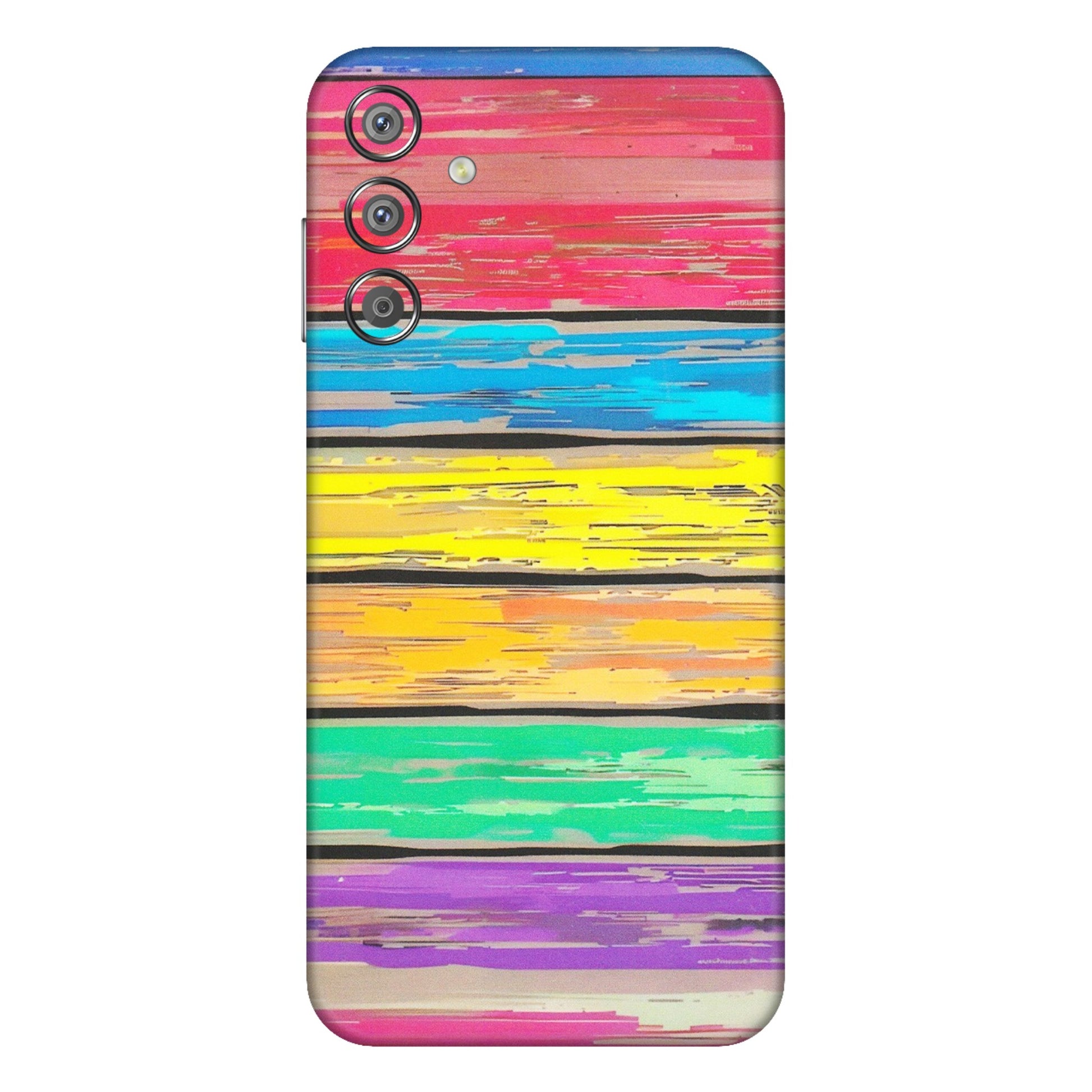 Samsung M/F/Note/Flip and C Phone Skins (All Models) - Multi Colour Wooden Wall - Matte Finish (M-96) Samsung Galaxy F15 (5G)