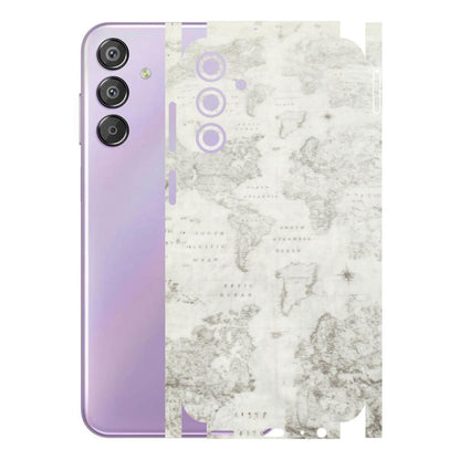 Samsung M/F/Note/Flip and C Phone Skins (All Models) - World Travel Map - Transparent Finish (T-04) Samsung Galaxy F15 (5G)
