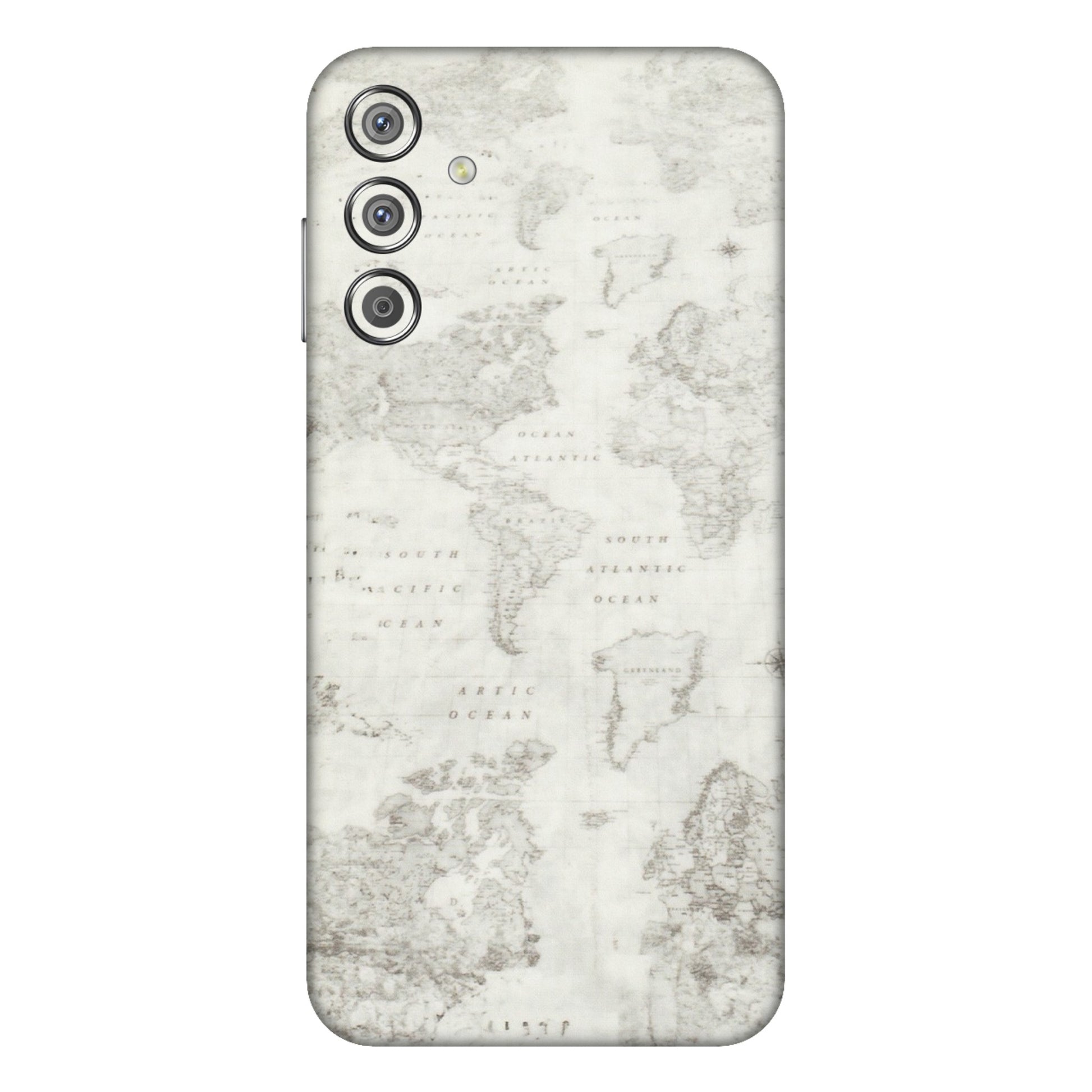 Samsung M/F/Note/Flip and C Phone Skins (All Models) - World Travel Map - Transparent Finish (T-04) Samsung Galaxy F15 (5G)