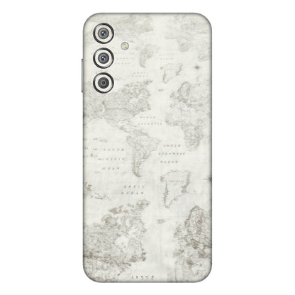 Samsung M/F/Note/Flip and C Phone Skins (All Models) - World Travel Map - Transparent Finish (T-04) Samsung Galaxy F15 (5G)