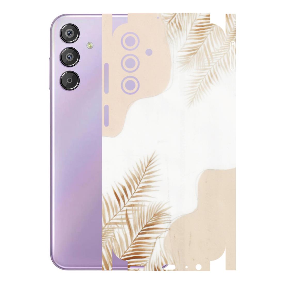 Samsung M/F/Note/Flip and C Phone Skins (All Models) - Gold Petals Abstract - Transparent Finish (T-08) Samsung Galaxy F15 (5G)