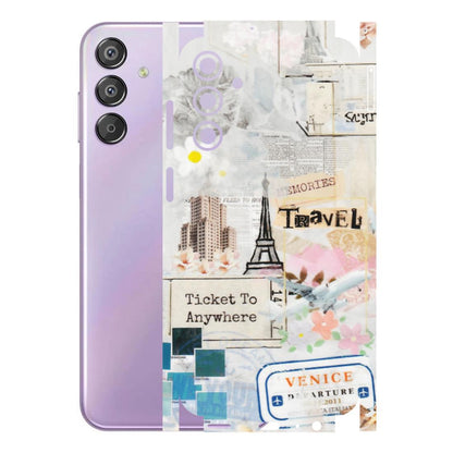 Samsung M/F/Note/Flip and C Phone Skins (All Models) - Travel Memories - Transparent Finish (T-09) Samsung Galaxy F15 (5G)