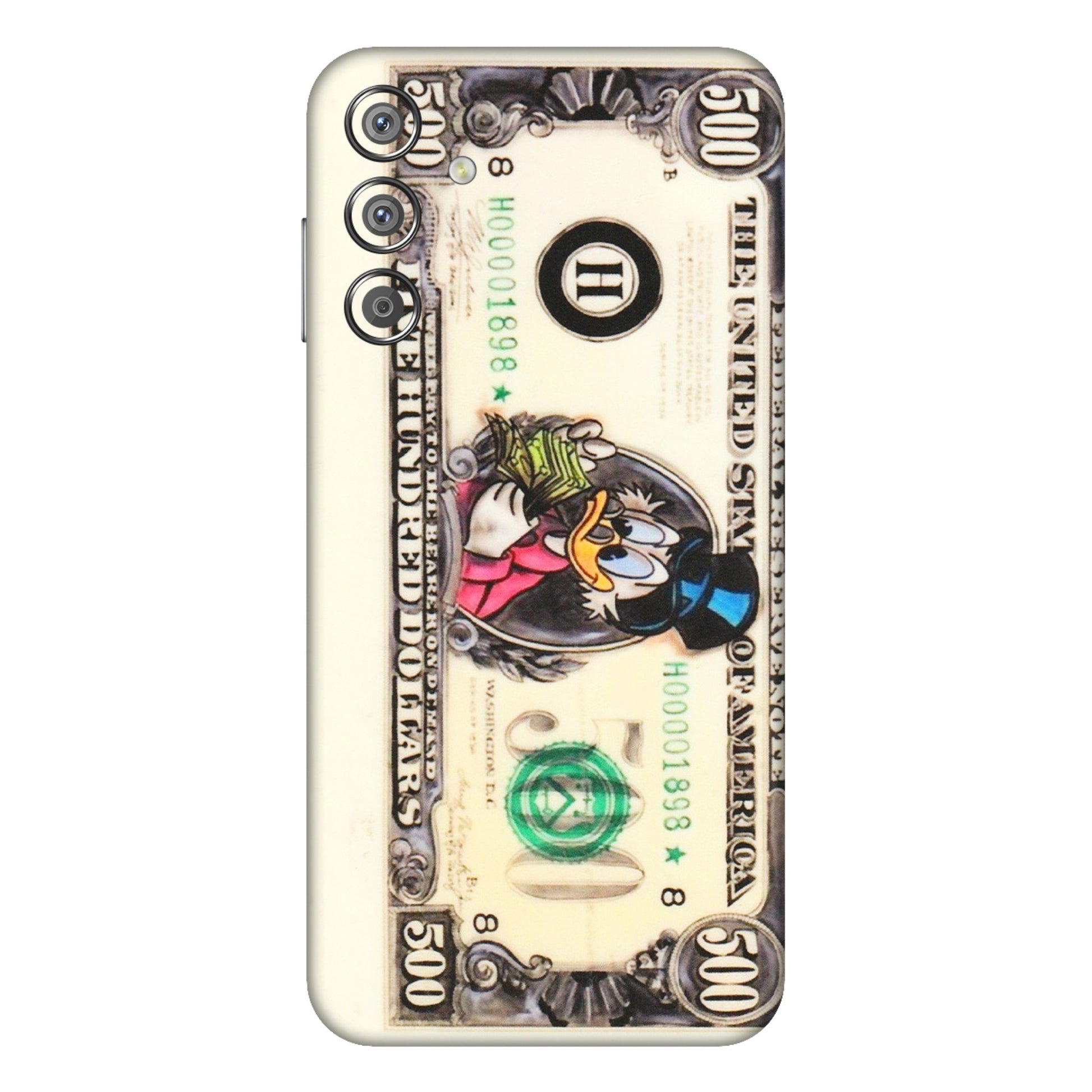 Samsung M/F/Note/Flip and C Phone Skins (All Models) - Five Hundred Dollar Duck - Transparent Finish (T-15) Samsung Galaxy F15 (5G)