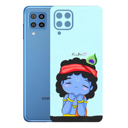 Samsung M/F/Note/Flip and C Phone Skins (All Models) - Radhe Radhe Cute Toon - 3D Embossed Finish (L-05) Samsung Galaxy F22