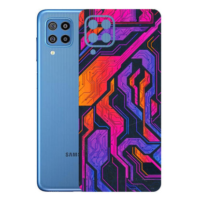 Samsung M/F/Note/Flip and C Phone Skins (All Models) - Tech Circuits Futuristic - 3D Embossed Finish (L-07) Samsung Galaxy F22