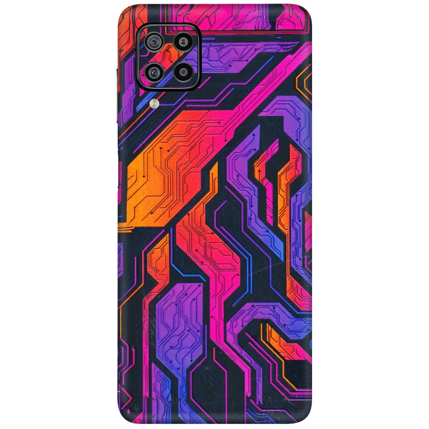 Samsung M/F/Note/Flip and C Phone Skins (All Models) - Tech Circuits Futuristic - 3D Embossed Finish (L-07) Samsung Galaxy F22