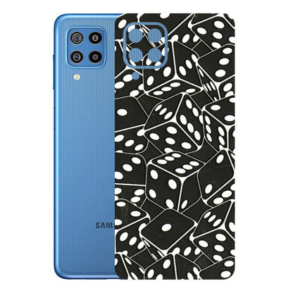 Samsung M/F/Note/Flip and C Phone Skins (All Models) - Big Black Dices - 3D Embossed Finish (L-106) Samsung Galaxy F22