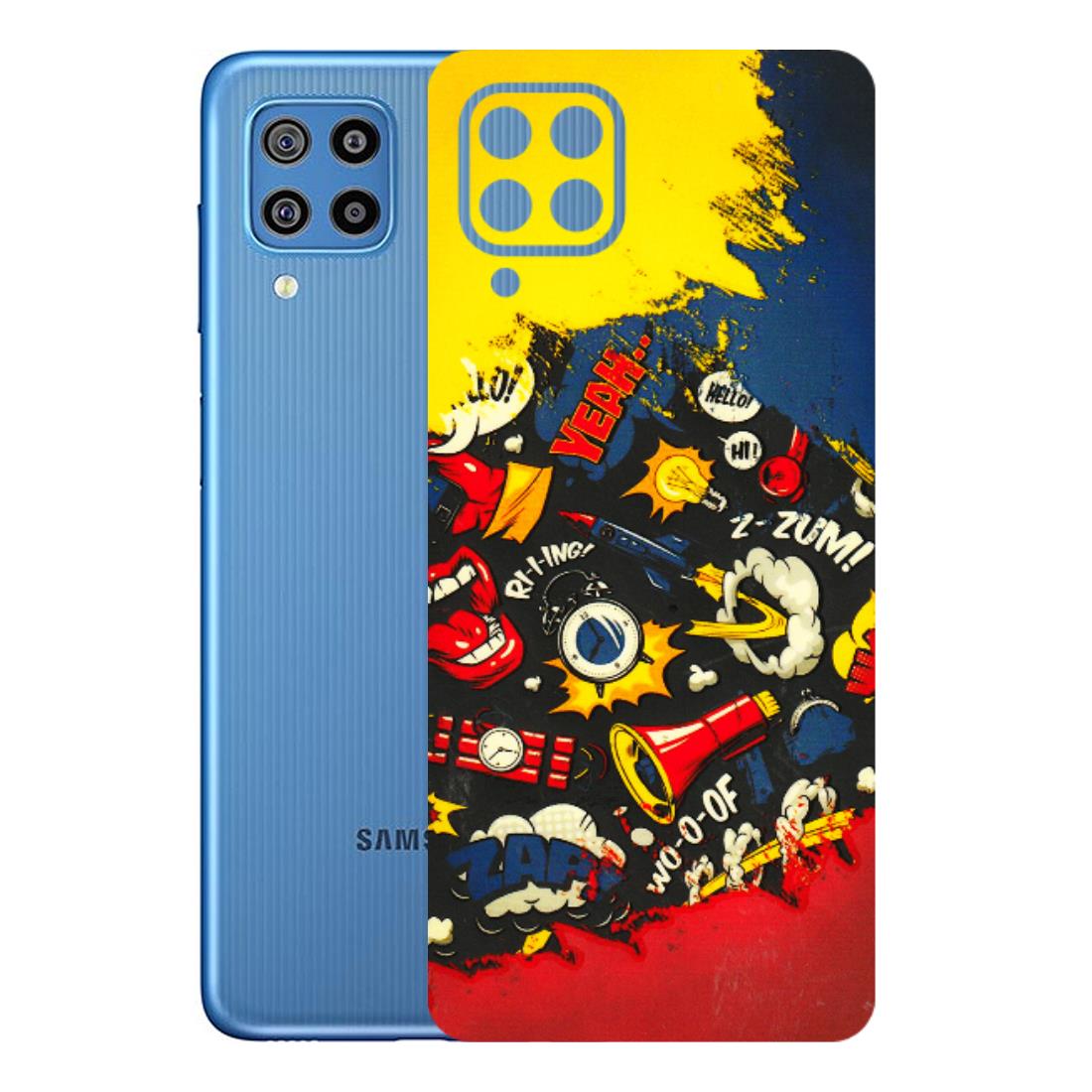 Samsung M/F/Note/Flip and C Phone Skins (All Models) - Pacific Doodle Art - 3D Embossed Finish (L-120) Samsung Galaxy F22