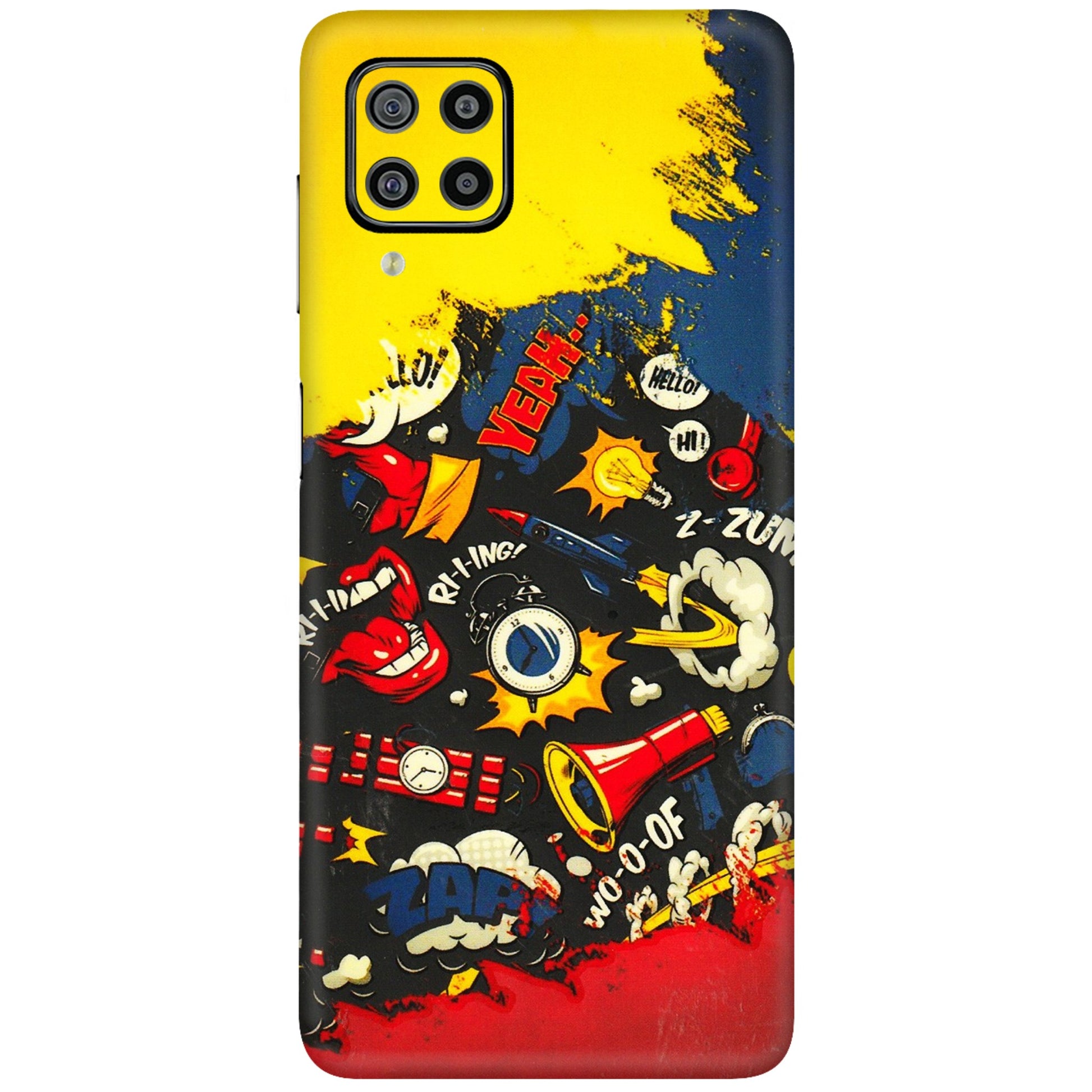 Samsung M/F/Note/Flip and C Phone Skins (All Models) - Pacific Doodle Art - 3D Embossed Finish (L-120) Samsung Galaxy F22