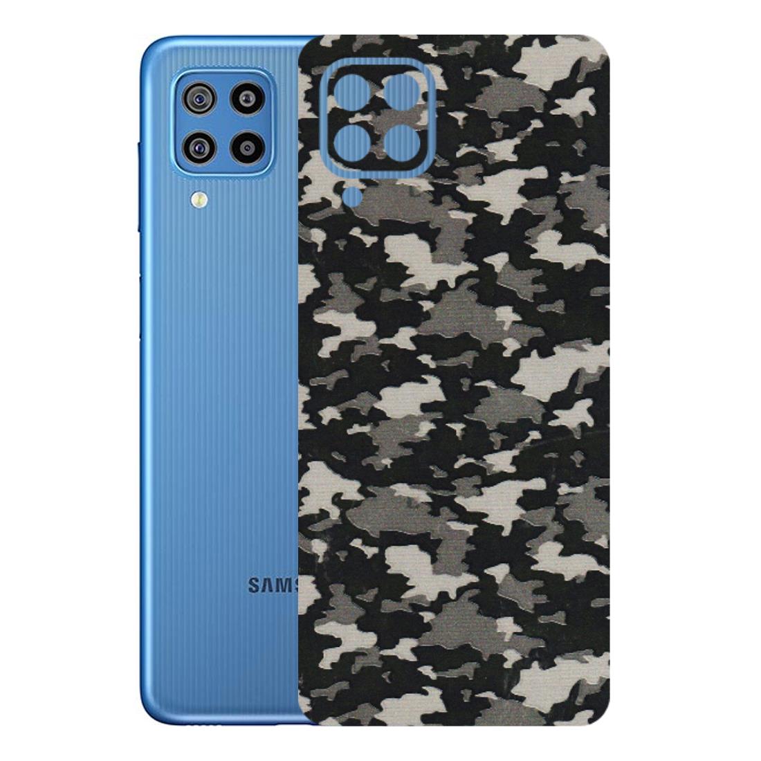 Samsung M/F/Note/Flip and C Phone Skins (All Models) - Black/Grey Camoflaunge - 3D Embossed Finish (L-142) Samsung Galaxy F22