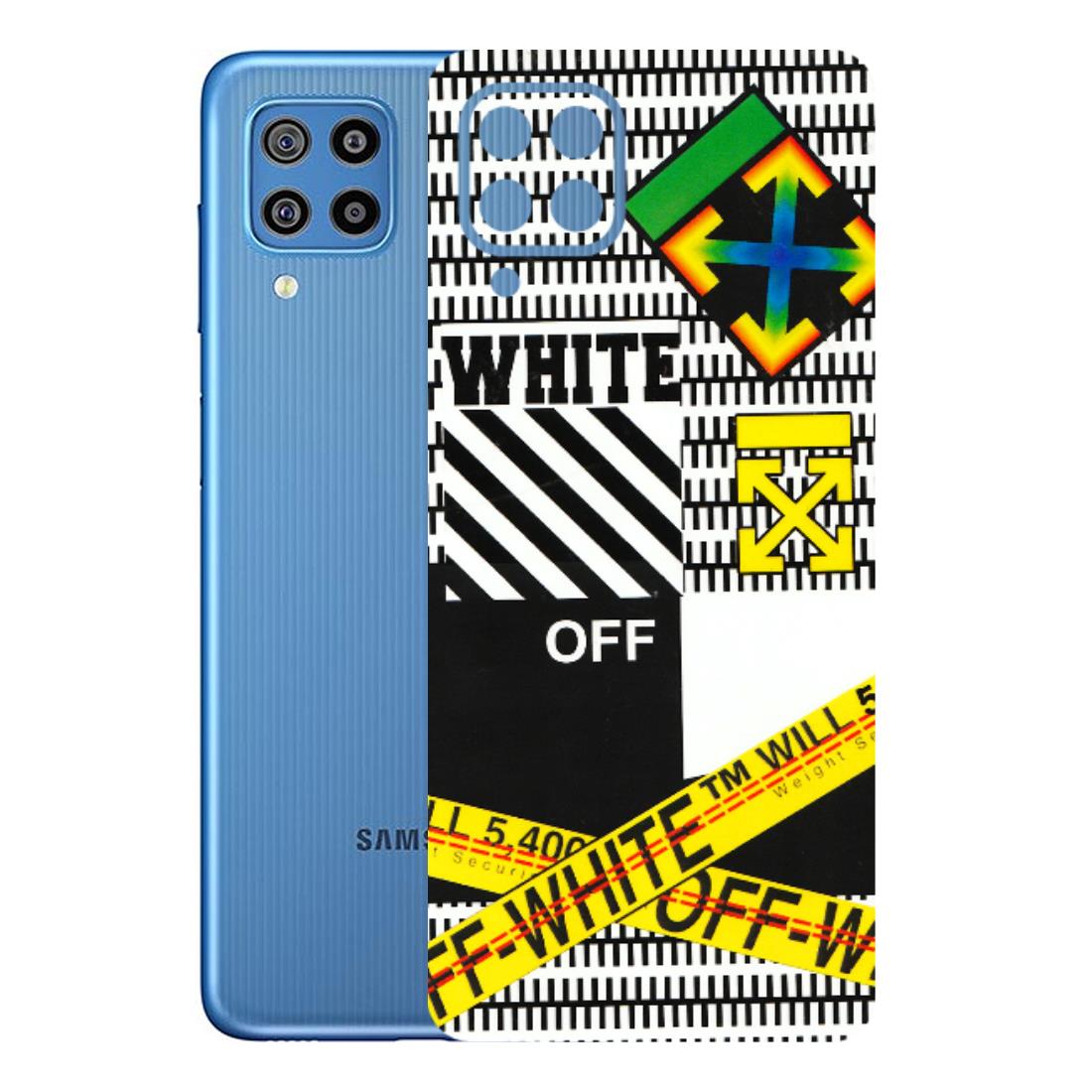 Samsung M/F/Note/Flip and C Phone Skins (All Models) - White Off Abstract - 3D Embossed Finish (L-172) Samsung Galaxy F22