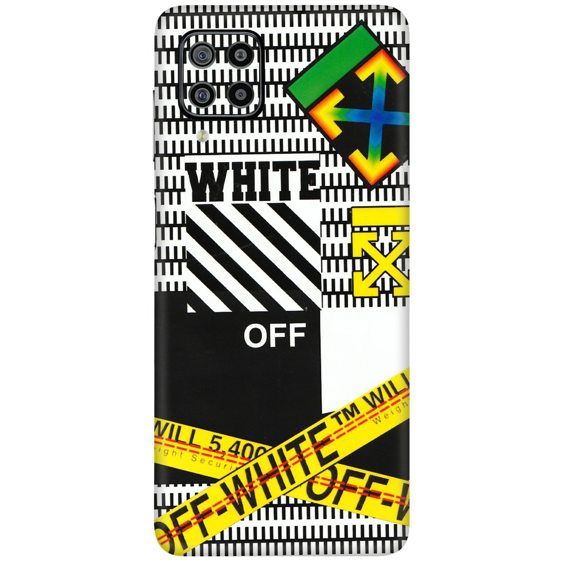 Samsung M/F/Note/Flip and C Phone Skins (All Models) - White Off Abstract - 3D Embossed Finish (L-172) Samsung Galaxy F22