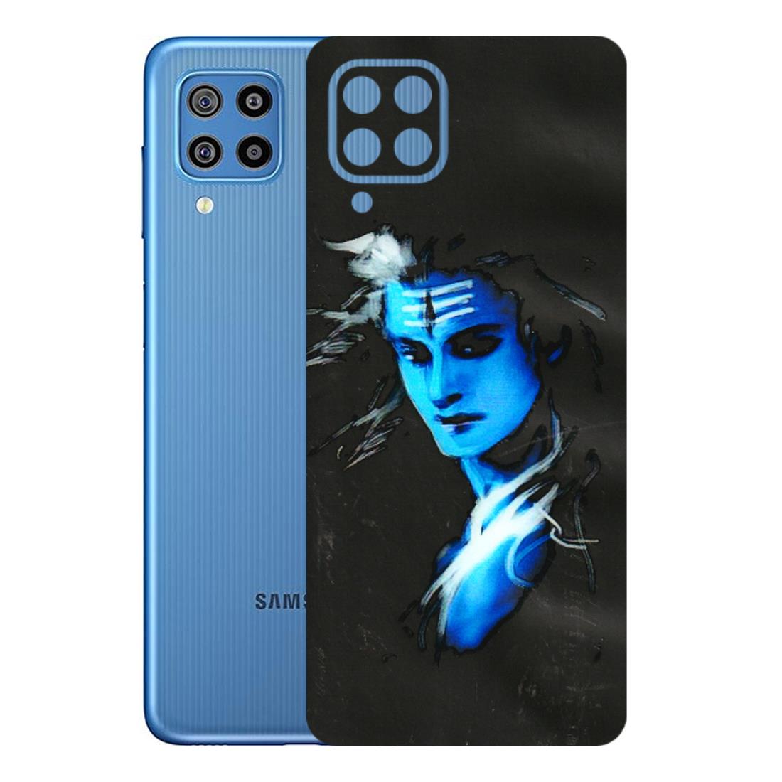 Samsung M/F/Note/Flip and C Phone Skins (All Models) - Har Har Mahadev Blue/Black - 3D Embossed Finish (L-185) Samsung Galaxy F22
