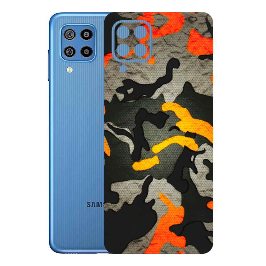 Samsung M/F/Note/Flip and C Phone Skins (All Models) - Orange Camouflage - 3D Embossed Finish (L-204) Samsung Galaxy F22