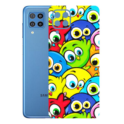 Samsung M/F/Note/Flip and C Phone Skins (All Models) - Cute Fluffy Birds - 3D Embossed Finish (L-213) Samsung Galaxy F22