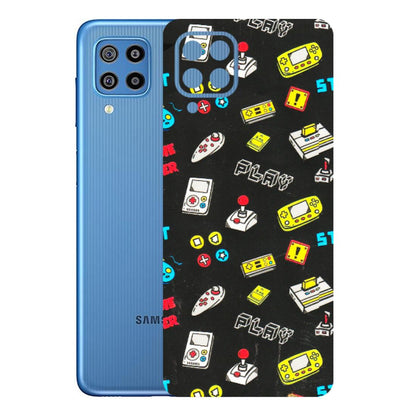 Samsung M/F/Note/Flip and C Phone Skins (All Models) - Gaming Doodles - 3D Embossed Finish (L-224) Samsung Galaxy F22
