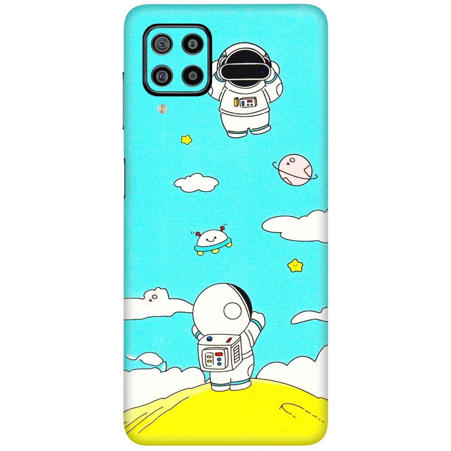 Samsung M/F/Note/Flip and C Phone Skins (All Models) - Blue Skies Astro Float - 3D Embossed Finish (L-230) Samsung Galaxy F22