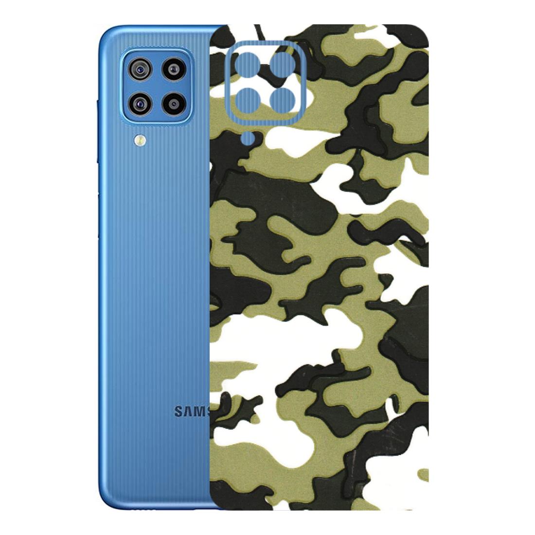Samsung M/F/Note/Flip and C Phone Skins (All Models) - Camouflages White And Green - 3D Embossed Finish (L-243) Samsung Galaxy F22