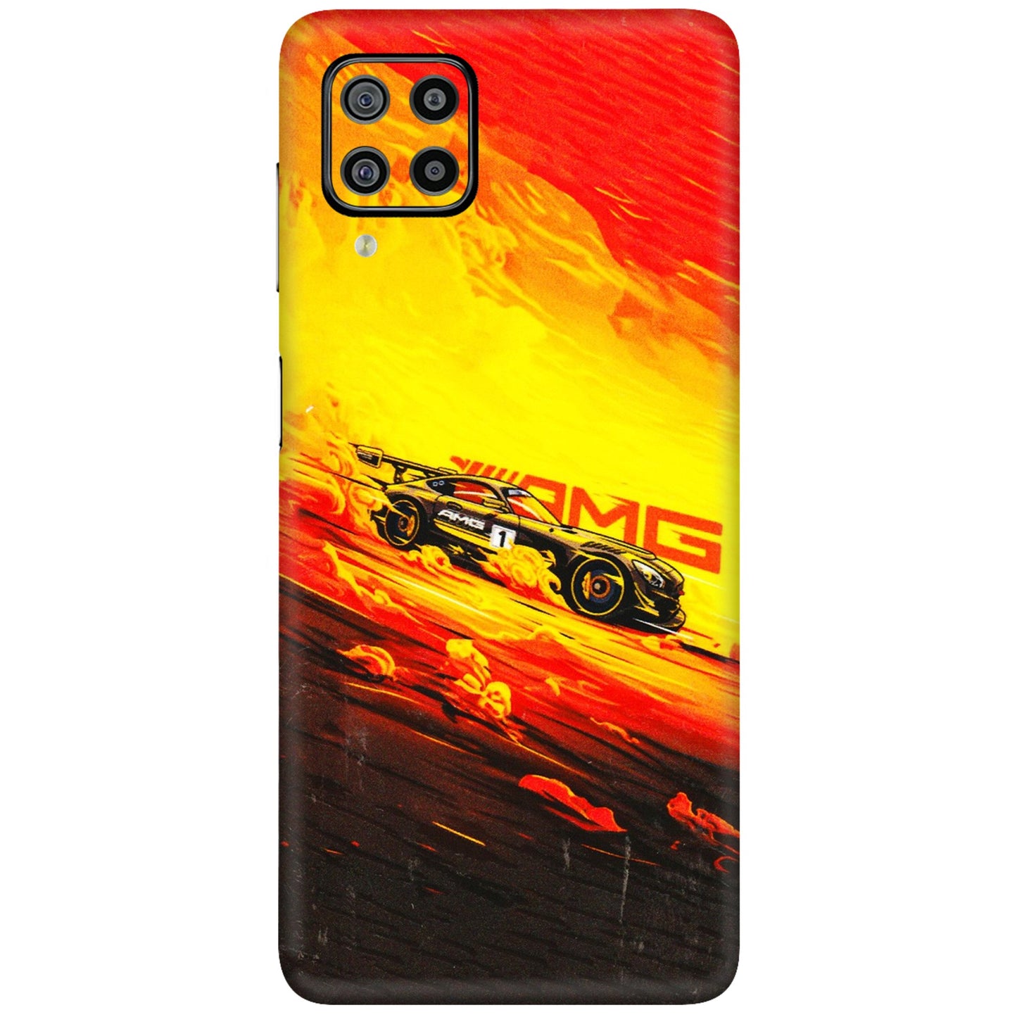 Samsung M/F/Note/Flip and C Phone Skins (All Models) - AMG Car Speed Cover - 3D Embossed Finish (L-256) Samsung Galaxy F22